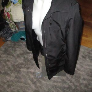 black calvin klein small hooded raincoat hardly worn